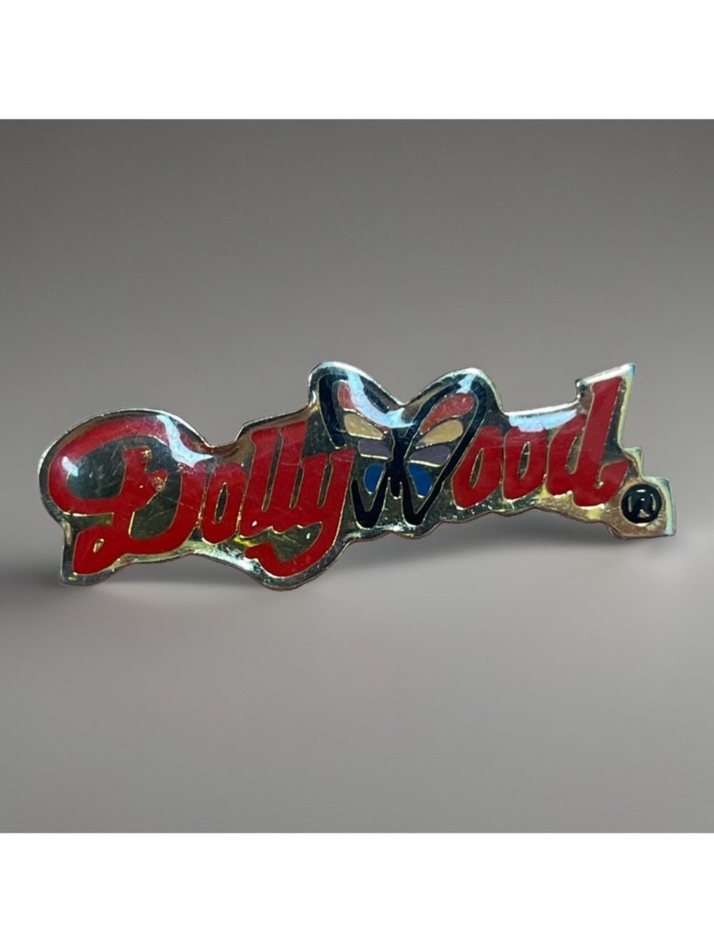 Dollywood Butterfly Logo Pin Pigeon Forge Tennessee Theme Park Souvenir Travel